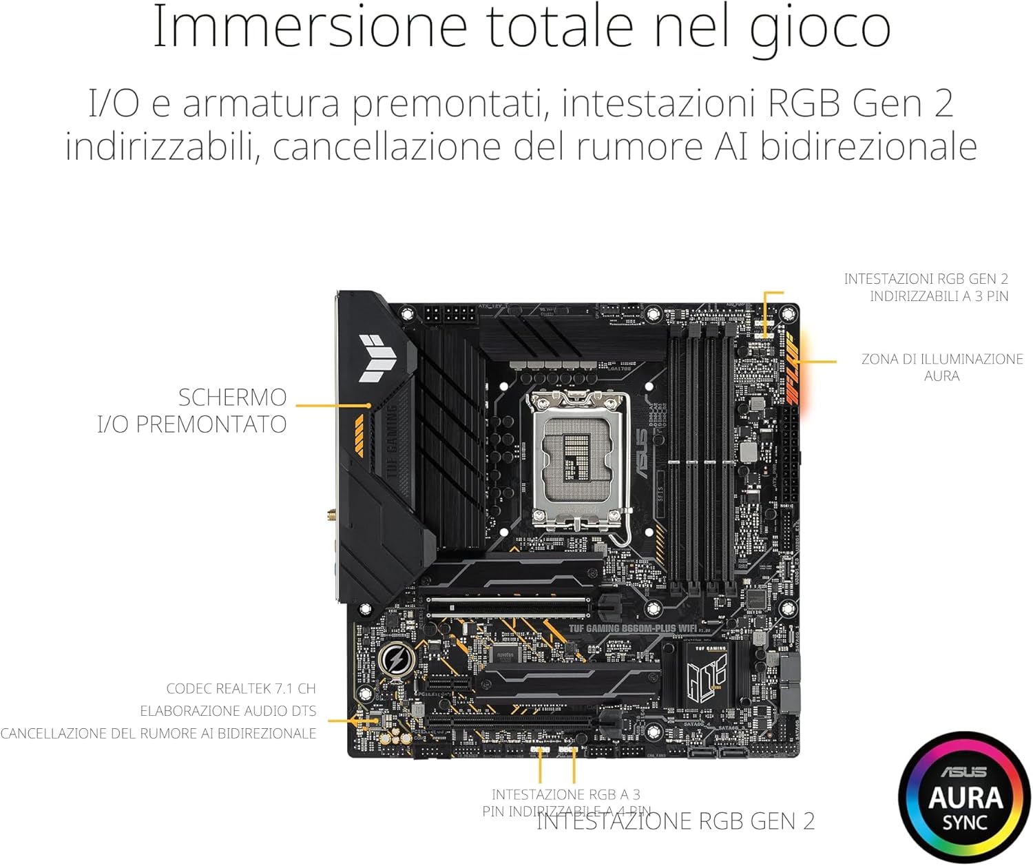 TUF Gaming B660M-PLUS WiFi Scheda Madre mATX - Scheda madre - Immagine 4