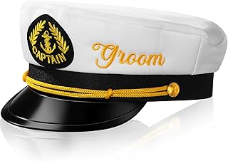 Groom Captain Hat Bachelor Party Favors Groom to Be Accessories Boat Captain Hat Gift for Wedding Bridal Shower