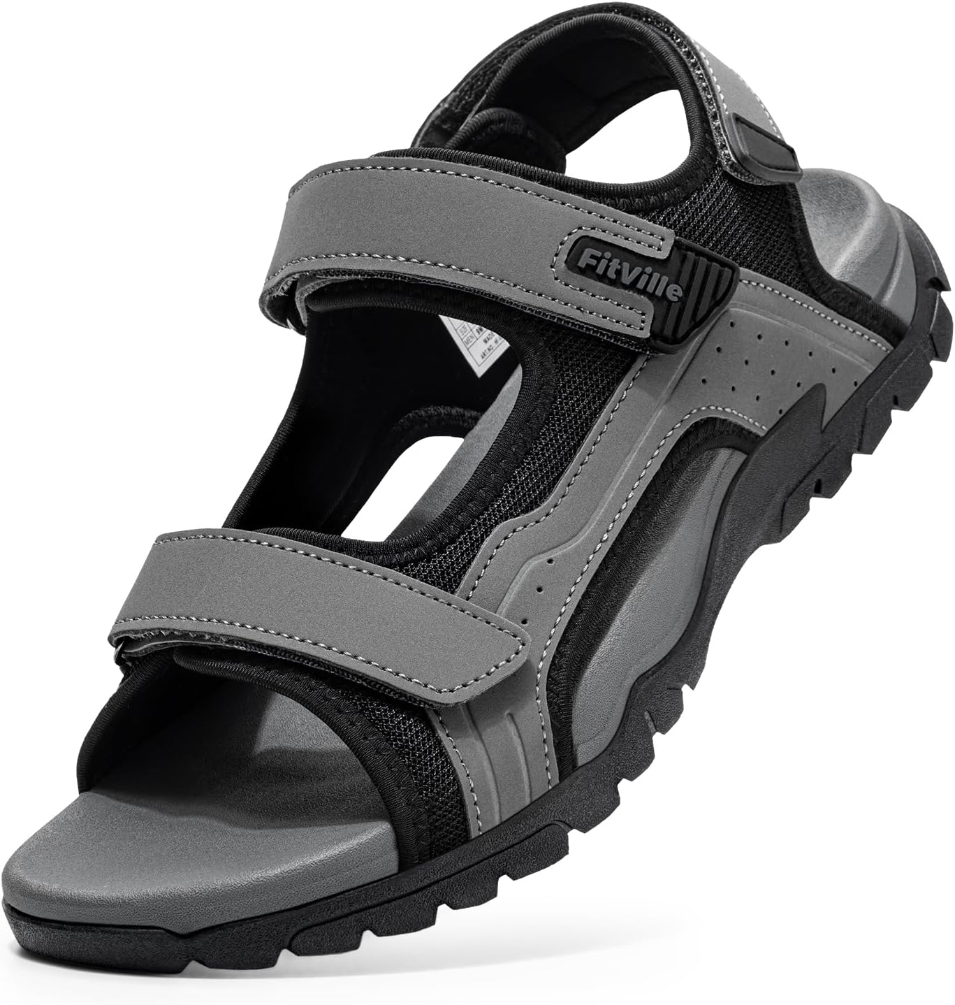 FitVille Men's Wide Sandals Orthopedic Athletic Sandals with Arch Support Comfortable Lightweight Walking Sandals for Outdoor Hiking Beach Travel