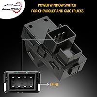 Vista 4 de Interruptor de ventana eléctrica para pasajero delantero derecho, trasero izquierdo o derecho Botones de ventana Compatible con GMC Acadia