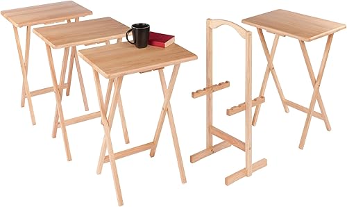 Miniatura 13 de Juego de mesa de 5 piezas para televisor de la marca Winsome Wood , Madera, Natural Natural,Negro -,Nuez