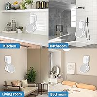 Vista 7 de Wall Mount Holder for Echo Pop, Outlet Hanger Stand for Echo Pop, Built-in Cable Management, White