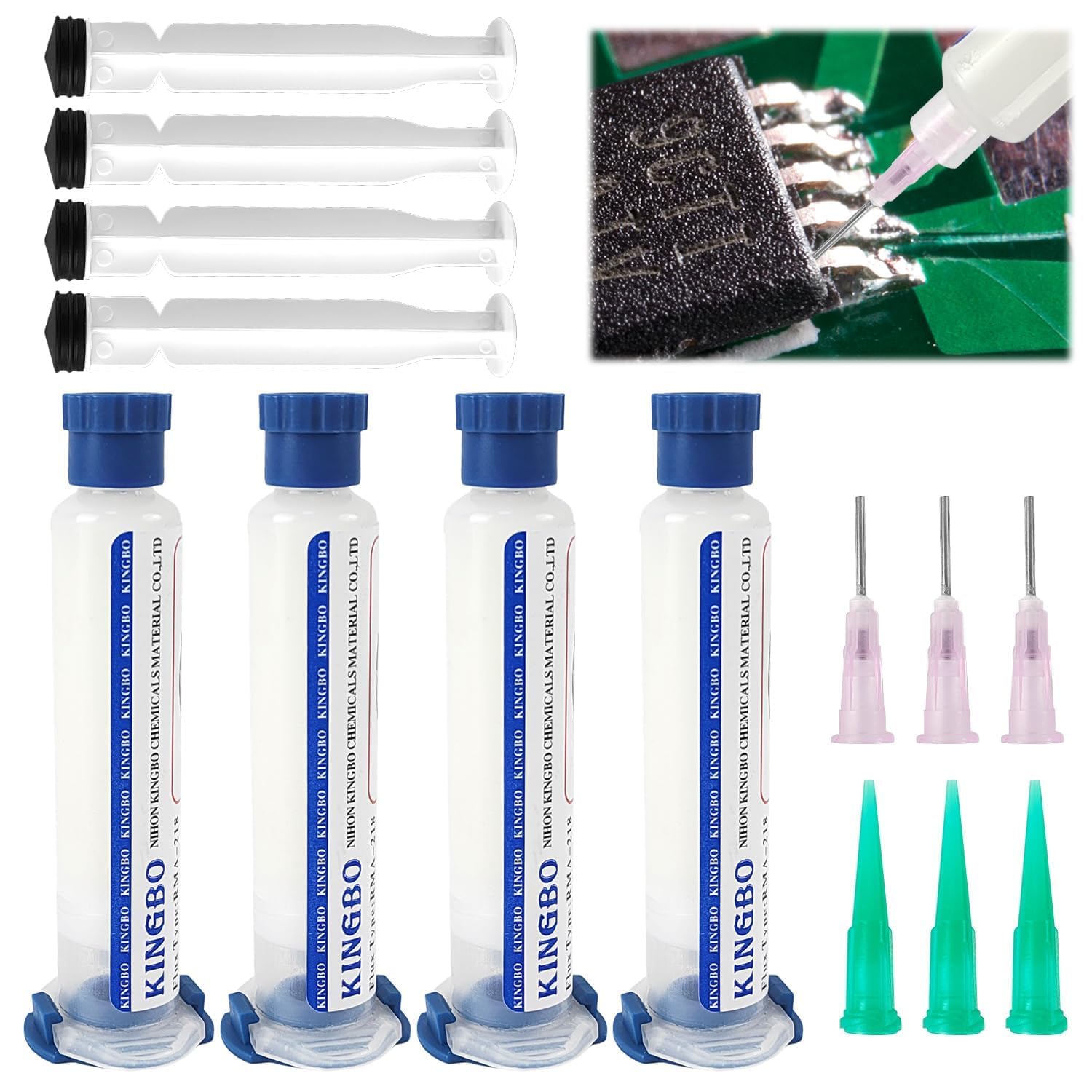 4 Piezas Pasta de Soldadura, Buena Humectabilidad, Fuerte Adherencia, Flux, Pasta Fundente para BGA, Pasta para Soldar Estaño, Ampliamente Utilizado en Placas de Circuitos