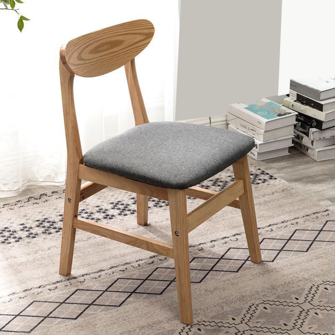 木製ダイニングチェア グレーのクッション 【公式通販】