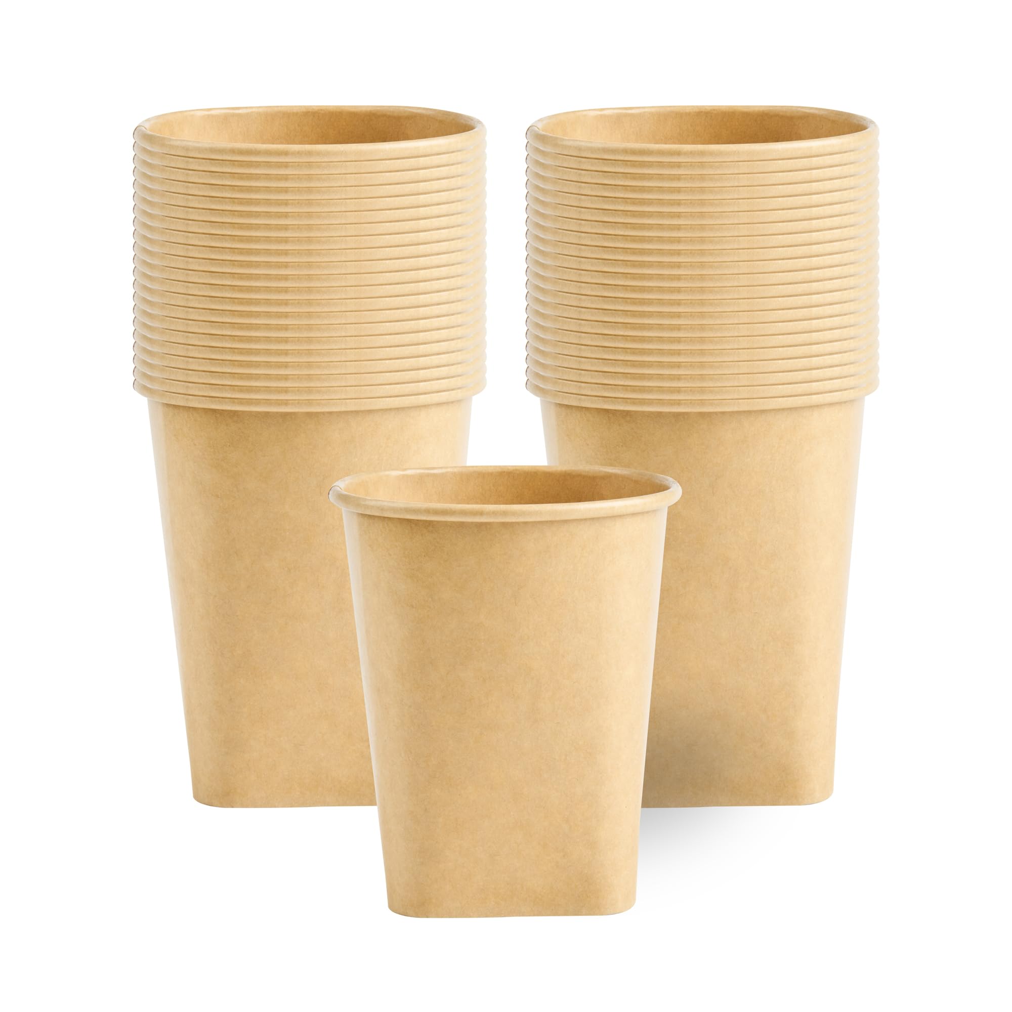 Coppetta 13 Ounce Dessert Cups, 200 Greaseproof Ice Cream Cups - Lids Sold Separately, Square Bottom, Kraft Paper Yogurt Bowls, Disposable, For Sundaes, Mousse Or Puddings - Restaurantware