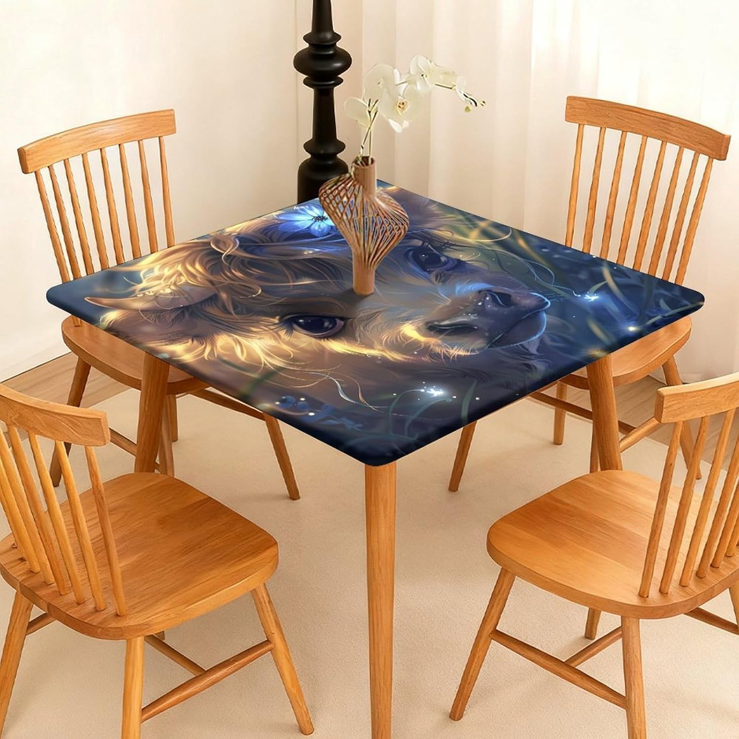 Yak Highland Cow Square Tablecloth Print Table Cloths Table Cover Wedding Party Holiday Decor