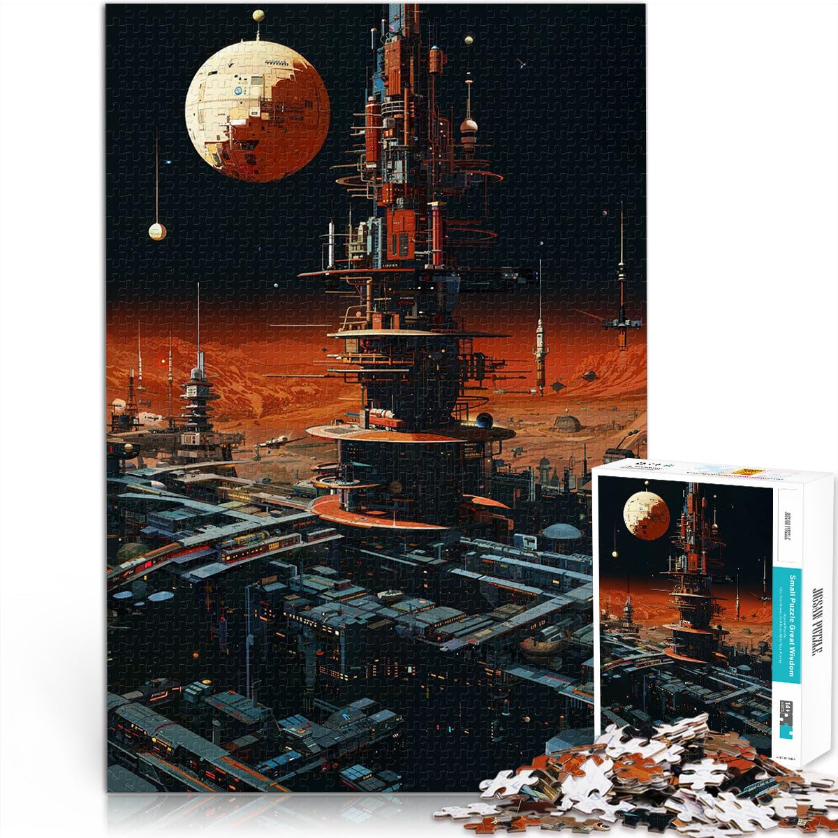puzzles for teenagers 1000 pieces retrofuturism Anspruchsvoll, aber lustig und humorvoll Geburtstagsgeschenke52x38cm