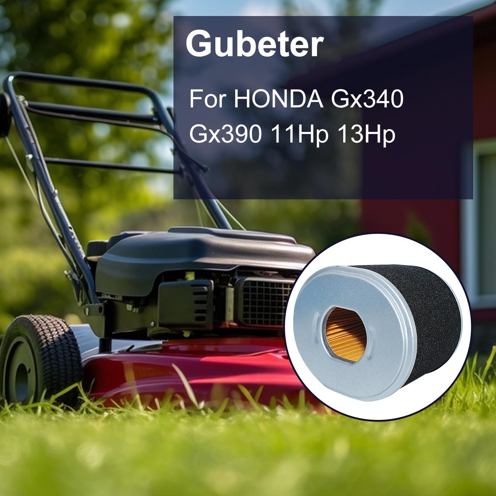 Kit de filtro de aire, para motores de cortacésped de gasolina para Honda Gx340 Gx390 11Hp y 13Hp, 17210-Ze3-505, 17210-Ze3-010 para Stens: 100-012 para Oregon: 30-417 para rotativo: 19-7712
