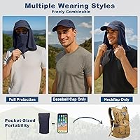 Vista 23 de Surblue Neck Face Flap Outdoor Cap UV Protection Sun Hats Fishing Hat Quick-Drying UPF50+
