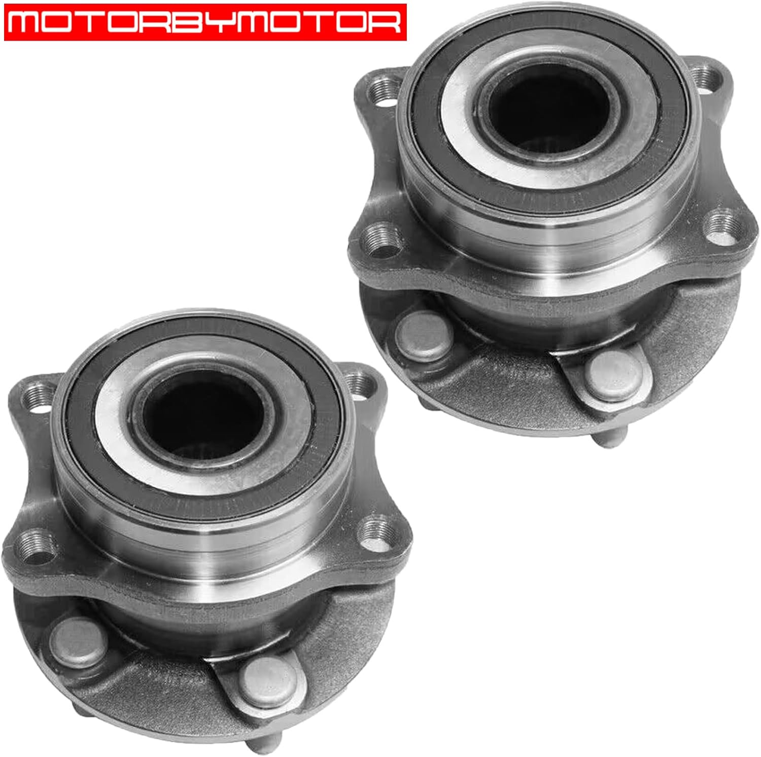 MotorbyMotor 512401 Rear Wheel Hub Bearing Assembly Fits for Scion FR-S, Subaru BRZ, Forester, Legacy, Outback, Impreza, Toyota 86 Wheel Bearing and Hub Assembly with ABS 5 Lugs-2 pc Set