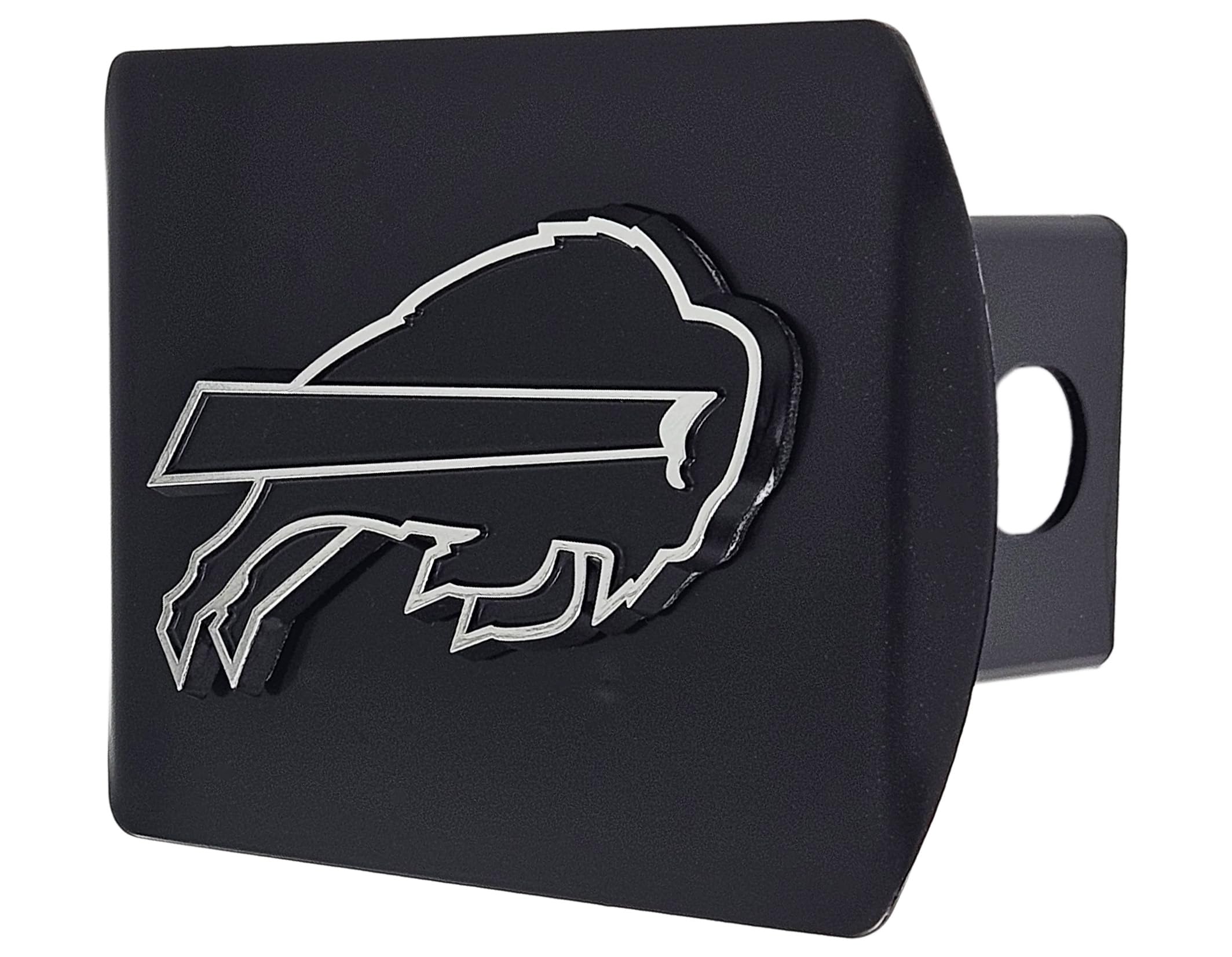 FANMATS 21496 Buffalo Bills Black Metal Hitch Cover with Metal Chrome 3D Emblem