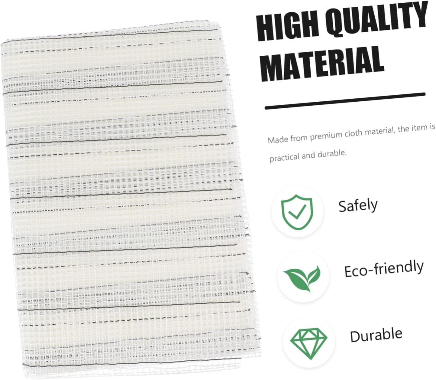 Blank Rug Hooking Mesh Cloth for Carpet Making, Cuttable White