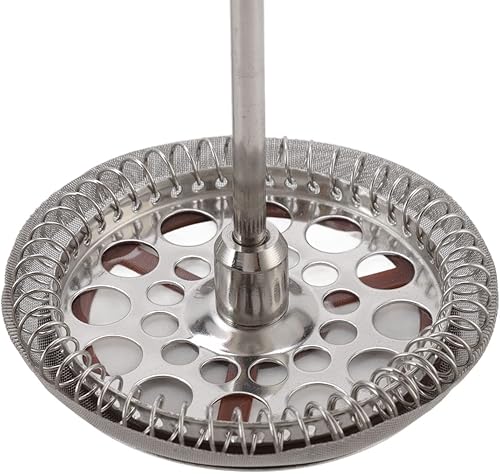 Miniatura 8 de Cafetera de prensa francesa, acero inoxidable de grado 304 con cuchara, tetera de prensa francesa aislada de doble pared para el hogar, 27.1 fl oz,