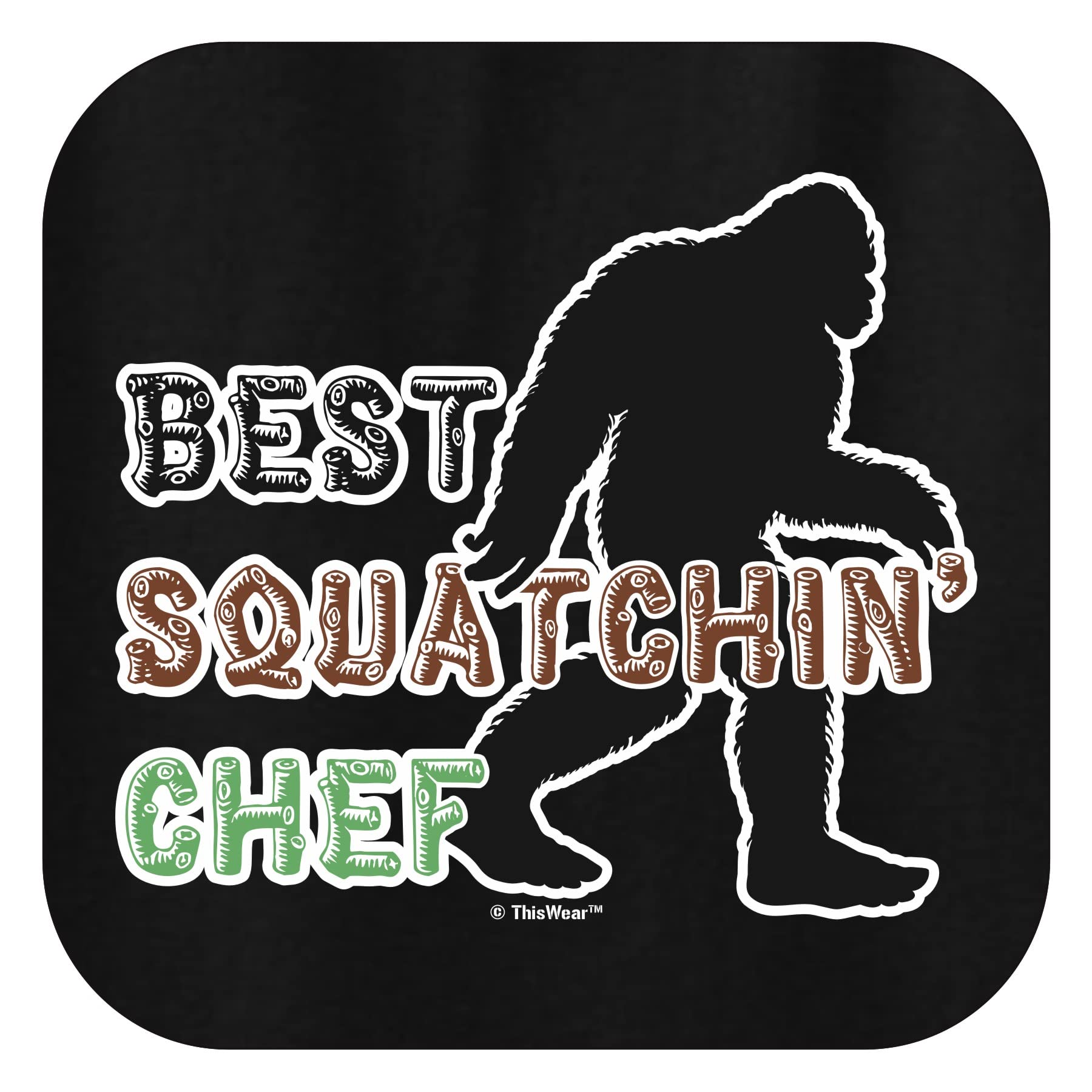 Sasquatch Shirt for Men Best Squatchin Chef Long Sleeve T-Shirt 2X-Large Black