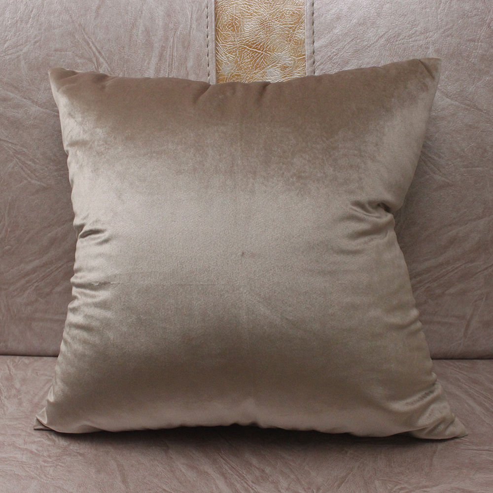 Ashome Solid Colors Velvet Cushion Cover Decorative Pillow Covers Cases Gifts,50x50cm (19.7x19.7),Champagne