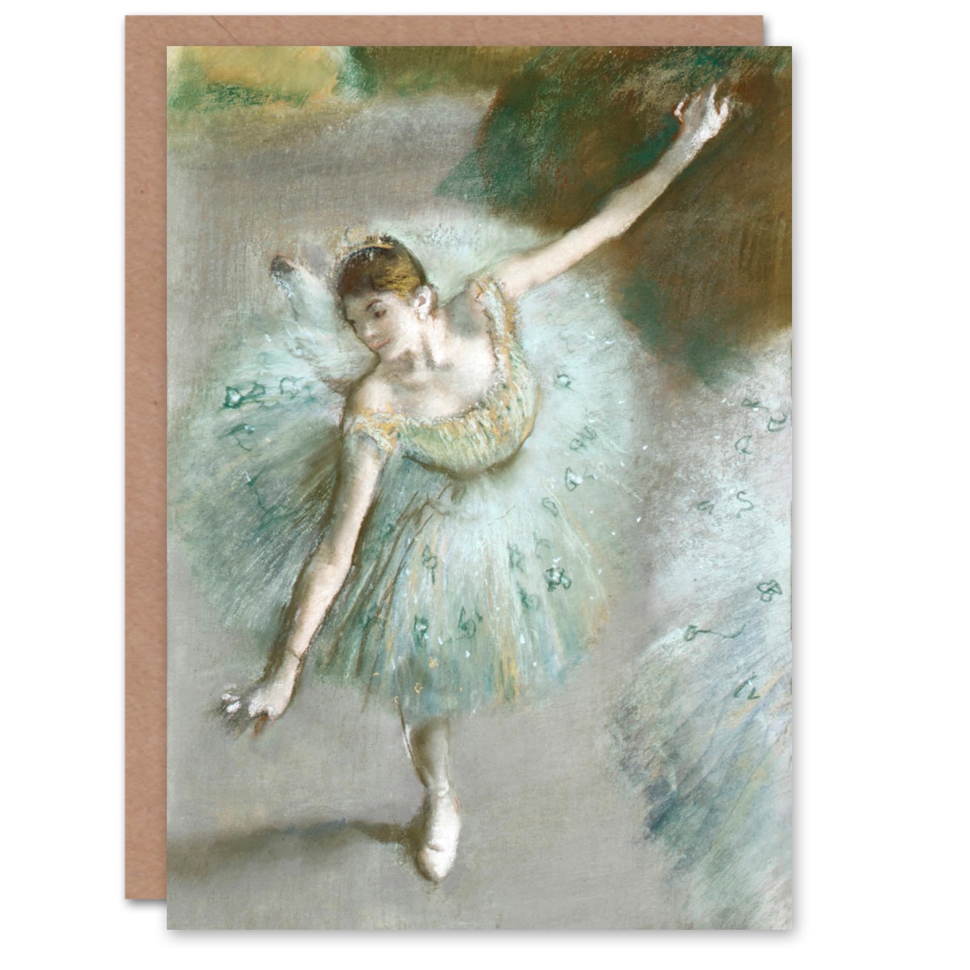 Artery8 Edgar Degas Art Card Dancer in Green Young Ballerina