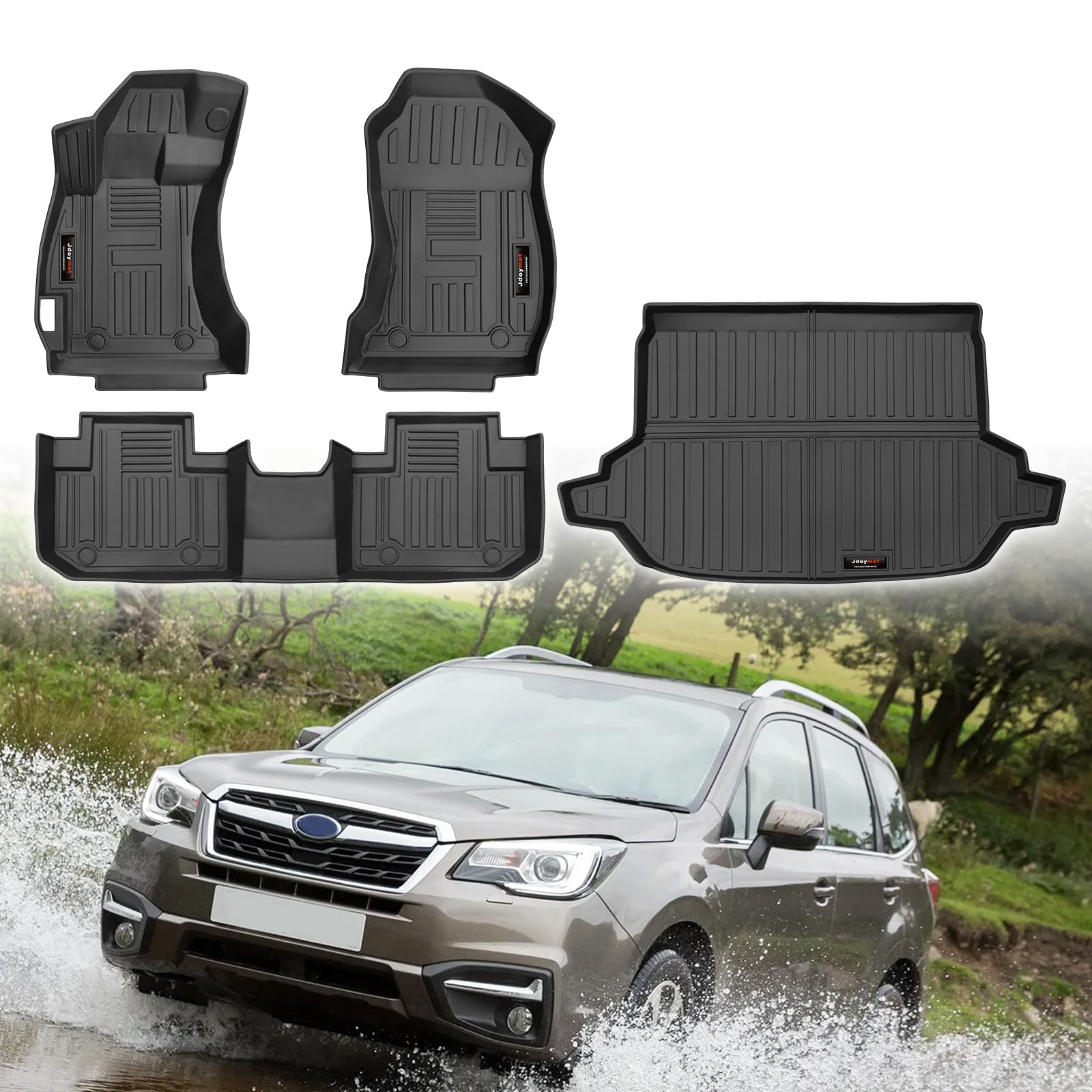 Custom for 2013-2018 Subaru Forester Floor Mats and Cargo Mats Trunk Liner All Weather TPE Rubber Accessories (for 2013-2018 Subaru Forester)