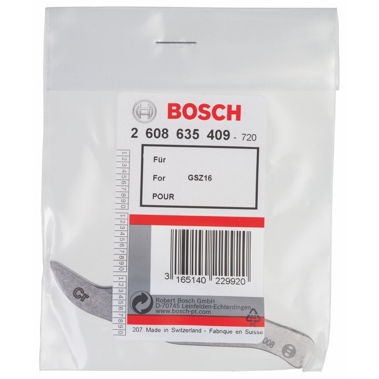 Bosch 2608635409 nóż tnący do stali chromowanej, 0 V, srebrny