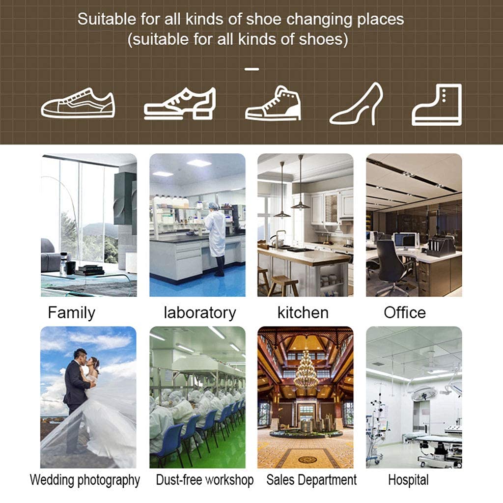Distributore Automatico di Copriscarpe, distributore di tappetini con 100 Copriscarpe USA e Getta per Medico, casa, Negozio e Ufficio, Oro, Copriscarpe in plastica