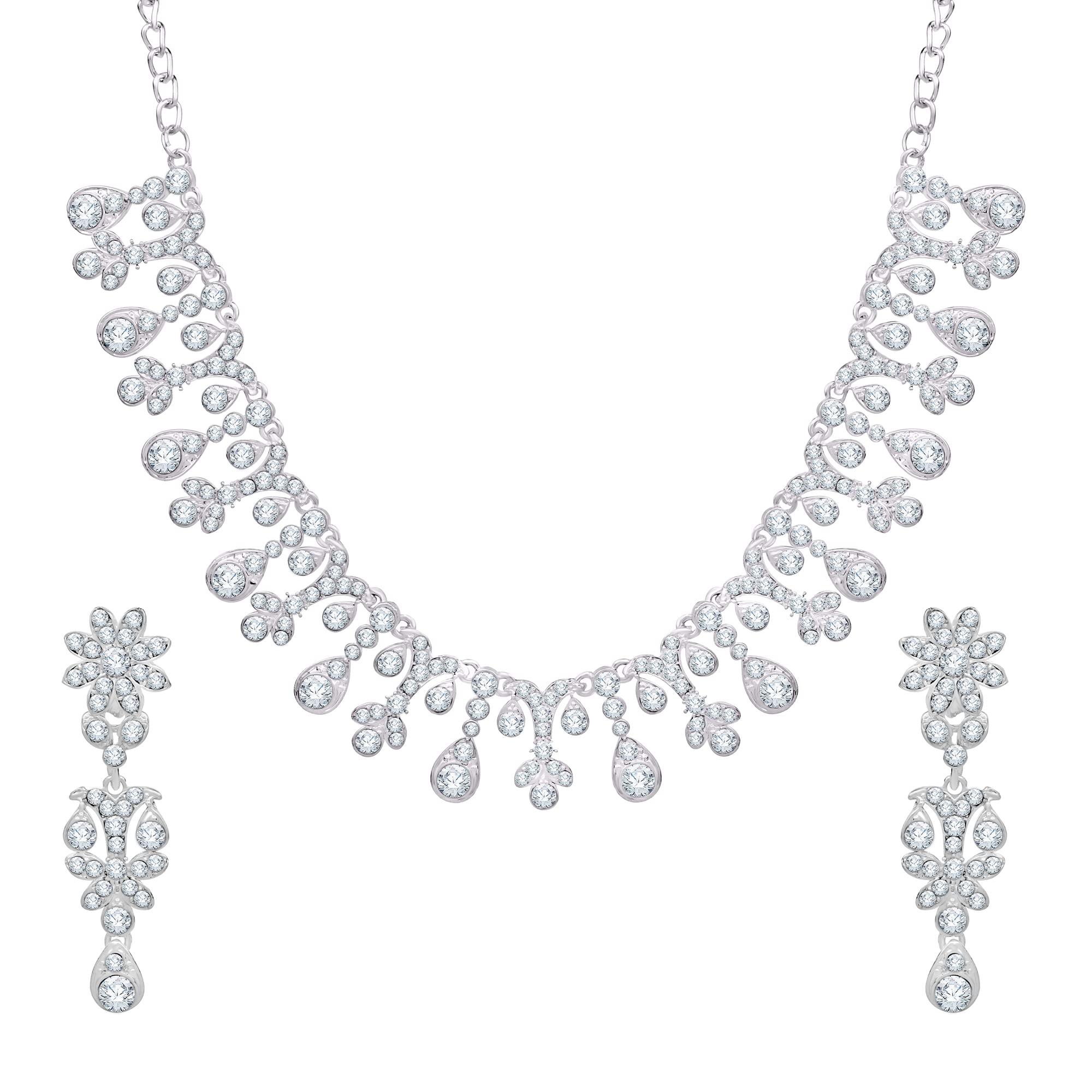 See full amazon price history chart for Atasi International Silver Plated Crystal AD Style Silver Plated Necklace Jewellery Set with Earrings for Party Wedding for Women (R5476) Atasi International Silver Plated Crystal AD Style Silver Plated Necklace Jewellery Set with Earrings for Party Wedding for Women (R5476) (B0B1YBCB53) Amazon Price History, Amazon Price Tracker