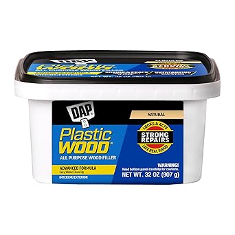DAP Plastic Wood All Purpose Latex Wood Filler, Natural, 32 Oz 7079800525