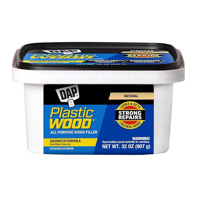 DAP Plastic Wood All Purpose Latex Wood Filler, Natural, 32 Oz (7079800525)