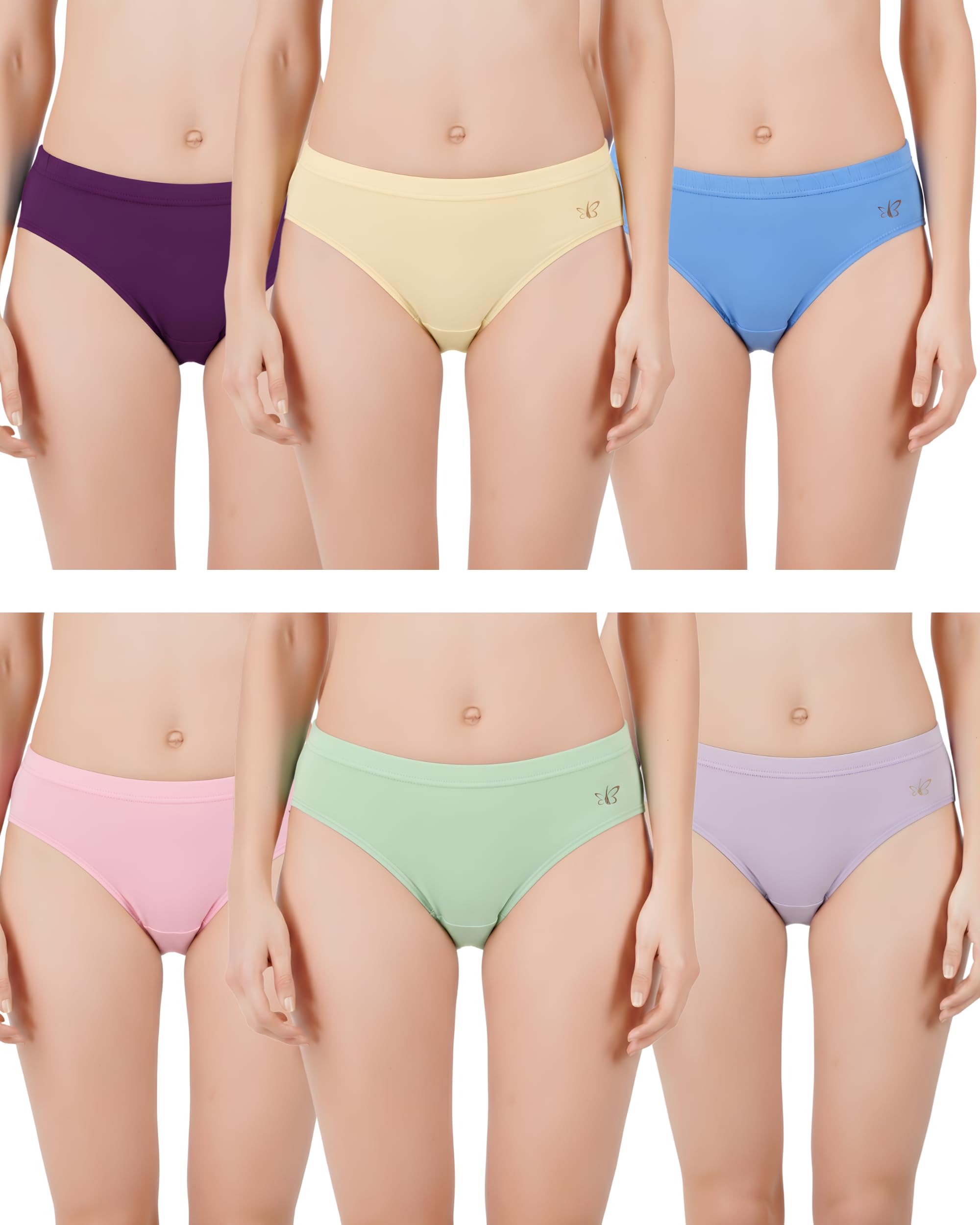 brida ladies innerwear Brida Marvel Women's High Waisted Cotton Panties | Seamless Stretchable Fit | Breathable Moisture Wicking Underwear | Full Coverage | Everyday & Active Wear-picture-50