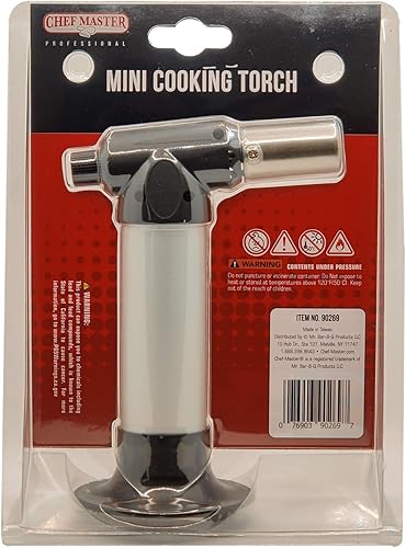 Miniatura 2 de Chef Master Mini antorcha de cocina, encendedor de alimentos para cocinar, encendedor de cocina de butano con disparador Peizo autoencendido, llama
