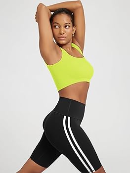 ODODOS 3-Pack Seamless Square Neck Crop Tank for Women Ribbed Knit