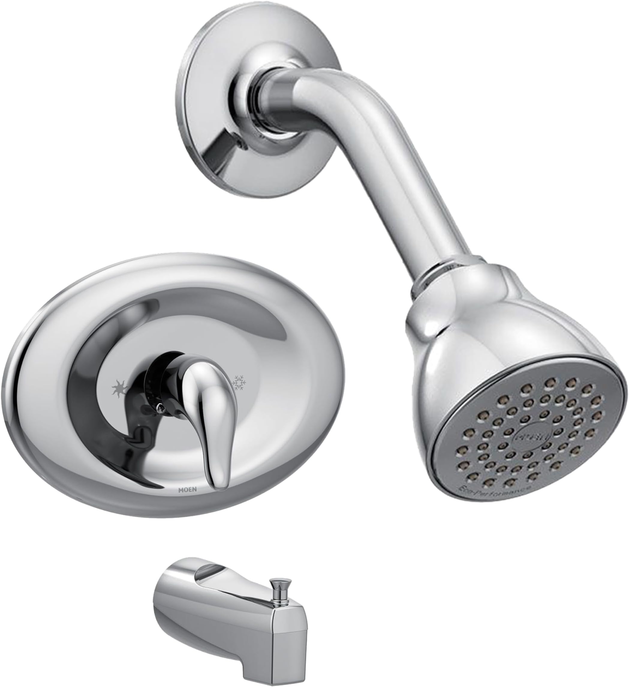 Chateau Chrome Eco-Performance Shower Trim Kit with Showerhead, Lever Handle, and Tub Spout, Posi-Temp Valve Required, TL2369EP