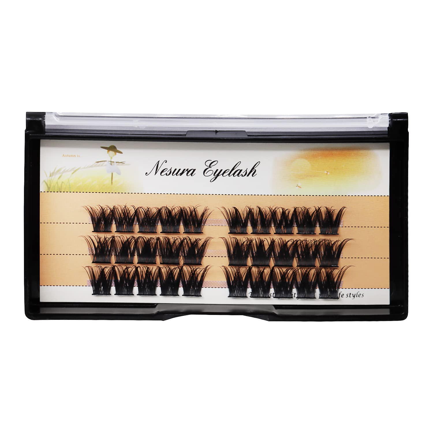 DIY Lash Extensions Cluster Black Handmade False Eyelashes Natural Long Individual Eyelashes Extension Fake Lashes Makeup Beauty Cosmetic (B004-12-14-16mm Mixed)