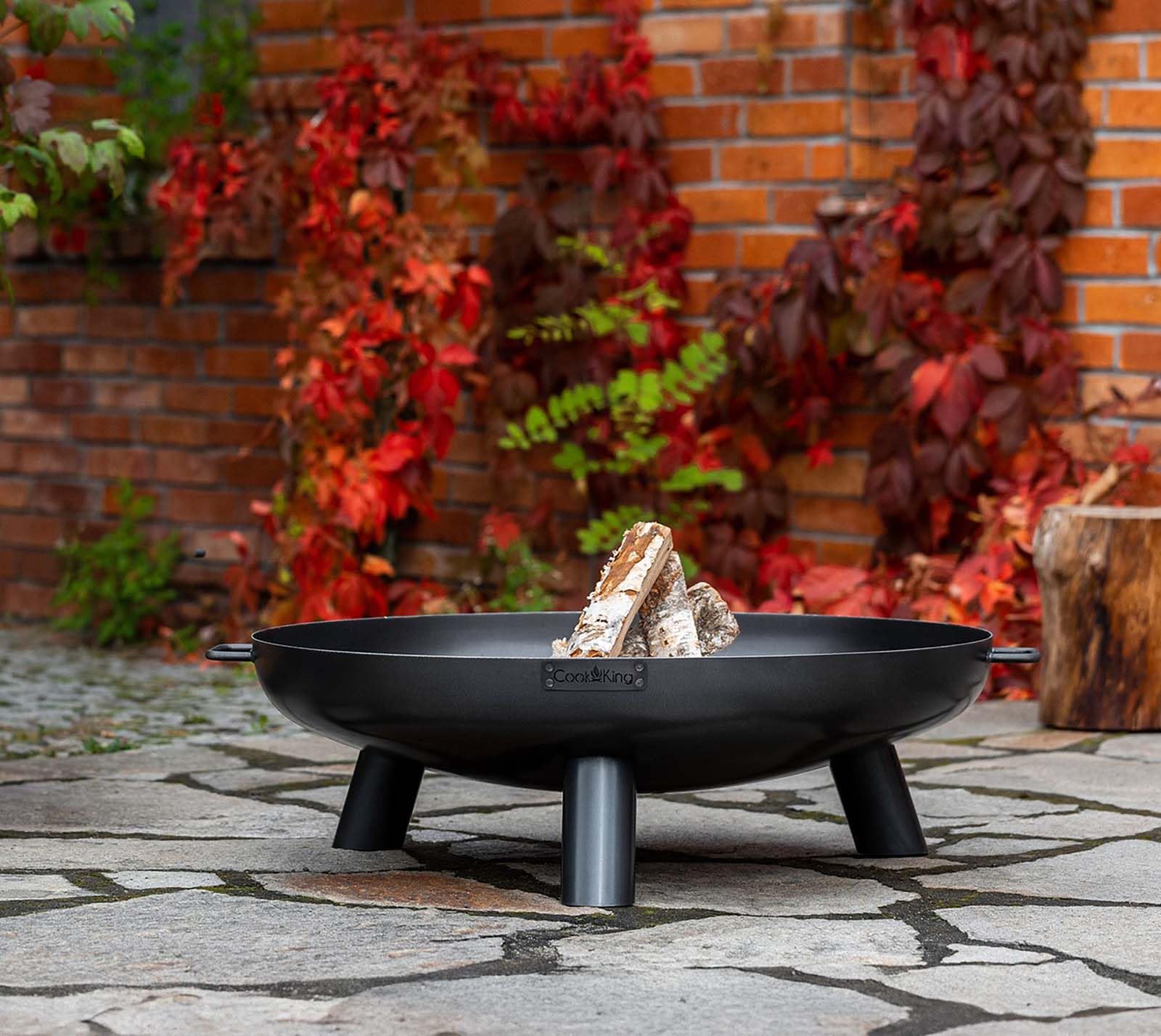 CookKing Bali Feuerschale 80 cm 2 mm Naturstahl Garten-Feuerstelle
