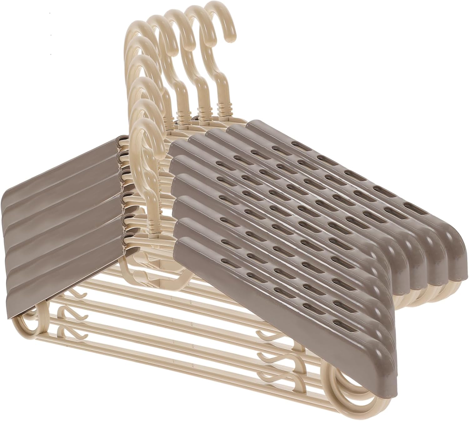 10pcs Adjustable Extra Wide Hangers for Coats Space Saving Heavy Duty Non- Design for Closet Organization Maximize Wardrobe Space Material