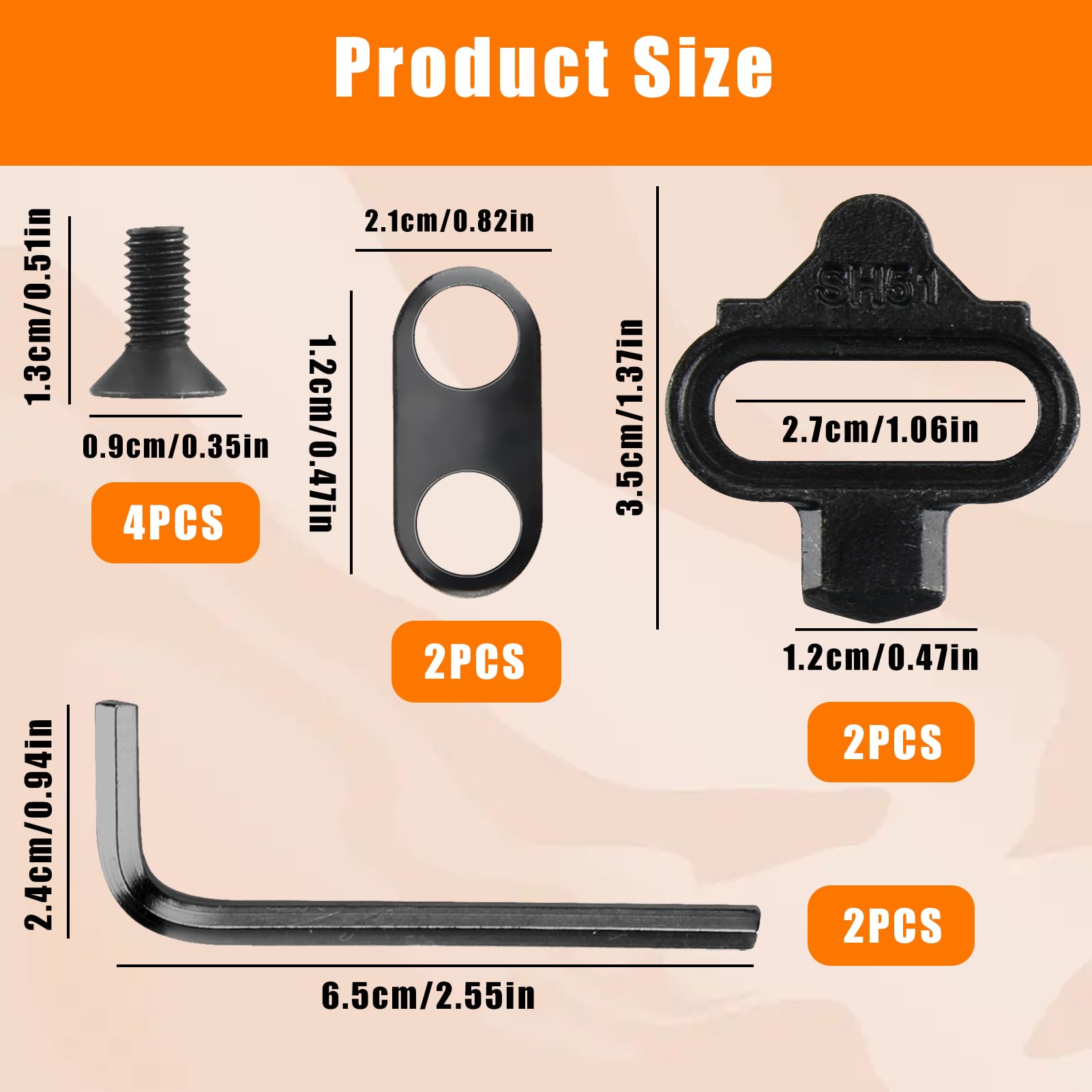 Tacchette Per Pedali Bici Da Corsa E MTB - Set SPD Compatibile Con Scarpe 2 Fori - Foto 14