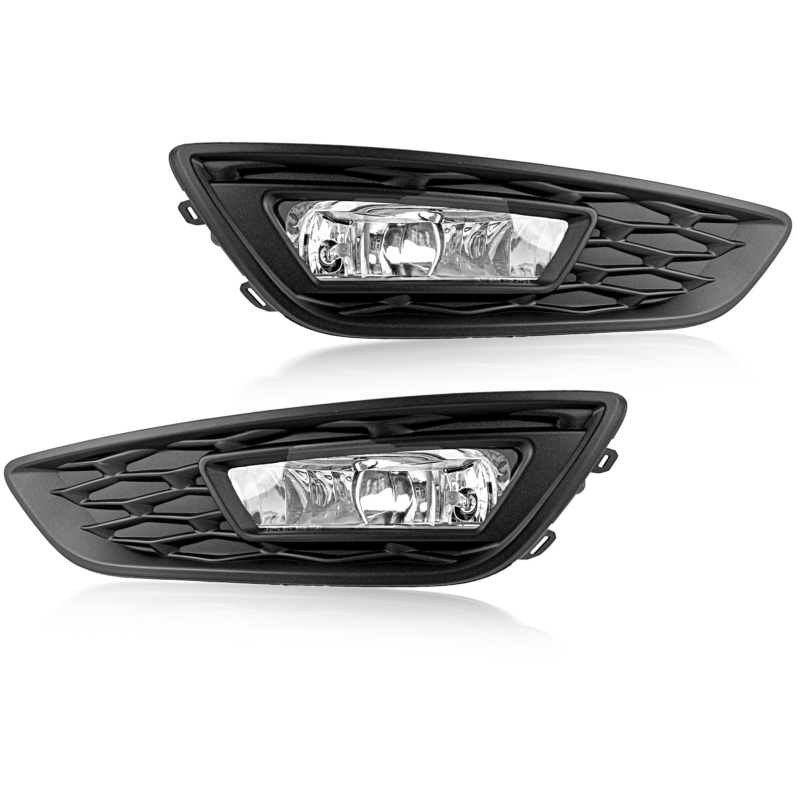 RP Remarkable Power Focus Fog Light 2015 2016-2017 Fog Lights for 2015 2016 2017 Focus Left& Right Pair Clear Lens Driving Bumper Fog Lamp OEM Light