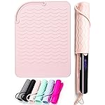 ANGENIL Flat Iron Silicone Mat and Travel Case for Hair Tools - Heat Resistant Mat, Straightener Pad, and Curling Iron Sleeve (9 x 6.5)