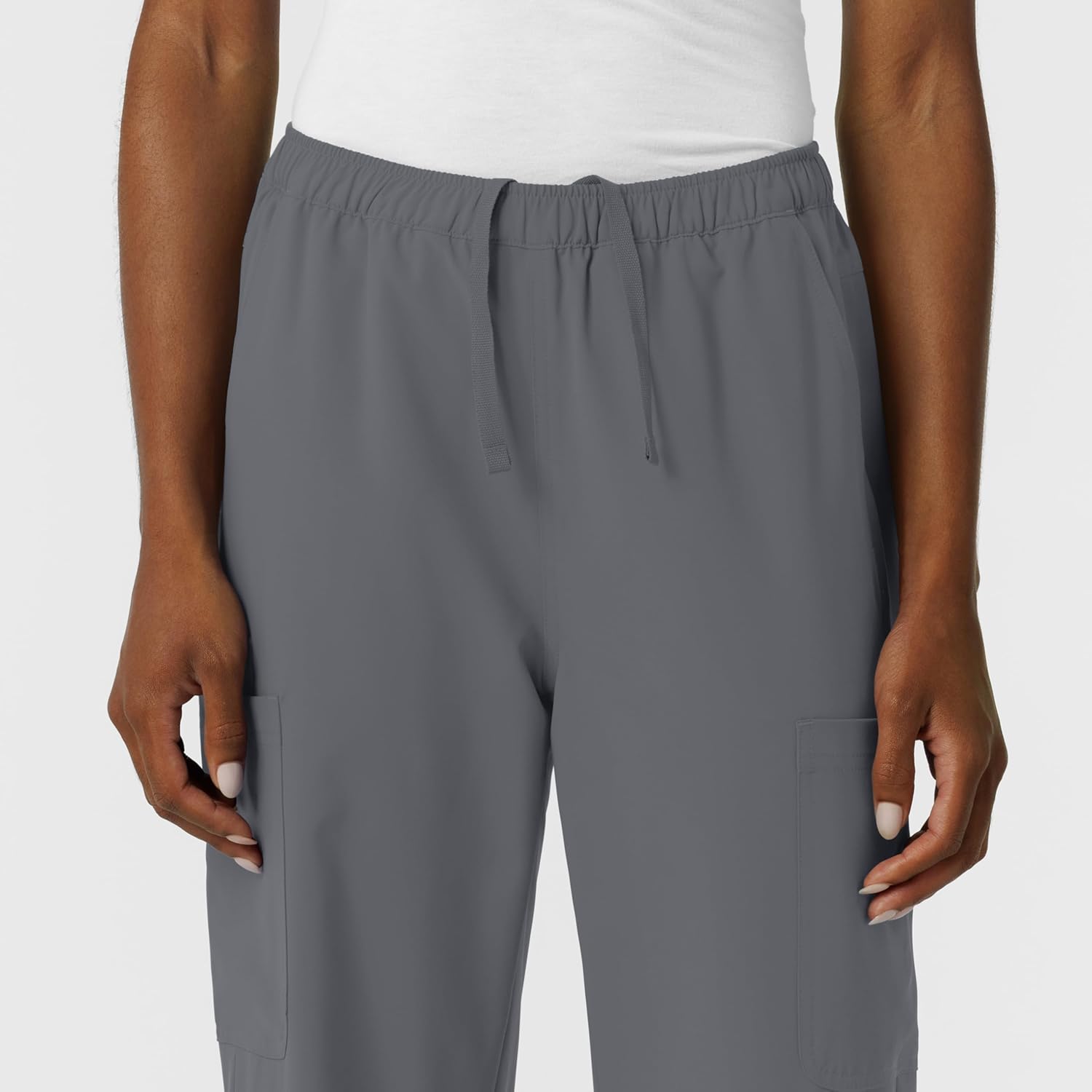 Wink NURTUR Scrubs for Women, Straight Leg Cargo Scrub Pant - Pewter, S Tall - Image 3