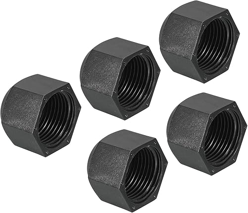 PATIKIL Tapón de plástico de 58 pulgadas, rosca hembra 78-14UNF, 5 piezas de 45 grados SAE Flare tubo de montaje de válvula tapón para aire