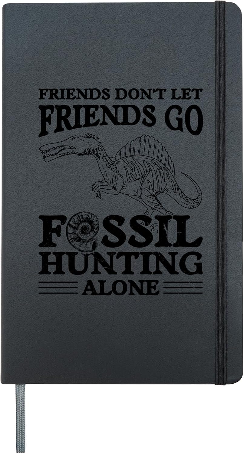 Fossiling Paleontologist Fossil Collector Fossil Hunting Hardcover Journal, Black