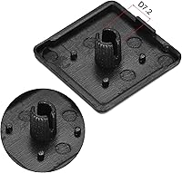 Vista 3 de uxcell Tapa de extrusión de aluminio cuadrada de plástico estándar Negro 1.181x1.181 in 20pcs