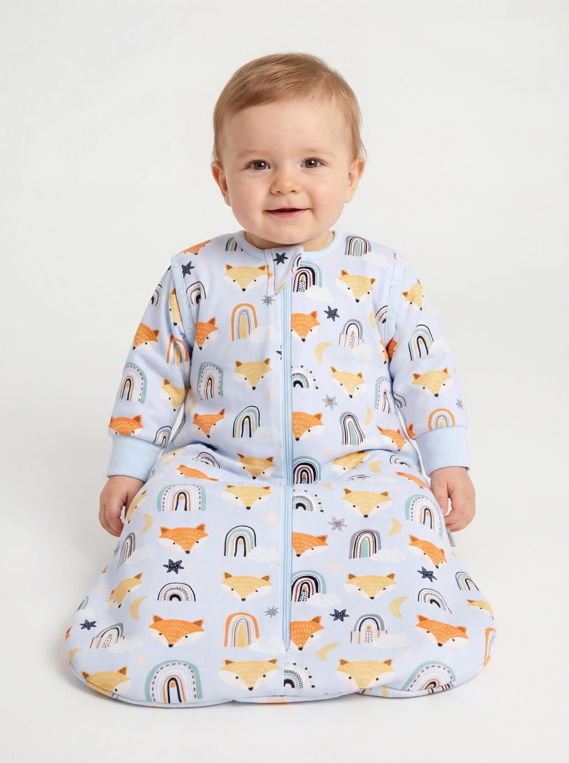 TupTam Sacco Nanna 2.5 TOG – Sacco Nanna Neonato Tutto l’anno con Maniche Rimovibili, Cotone OEKO-TEX