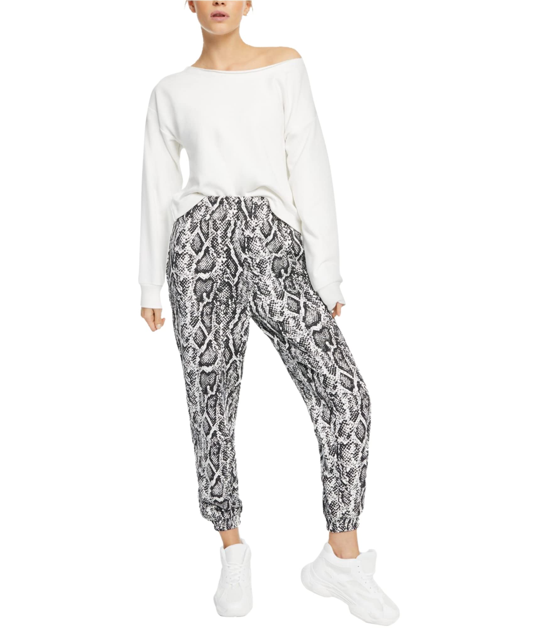 I-N-C Womens -Print Casual Trouser Pants Black Small