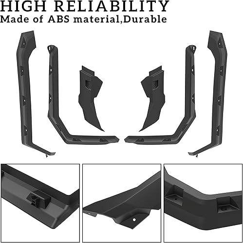 Miniatura 3 de SAUTVS Guardabarros deportivos para Can Am Defender, kit de aletas de barro extendidas delanteras y traseras resistentes para Can-Am Defender HD5
