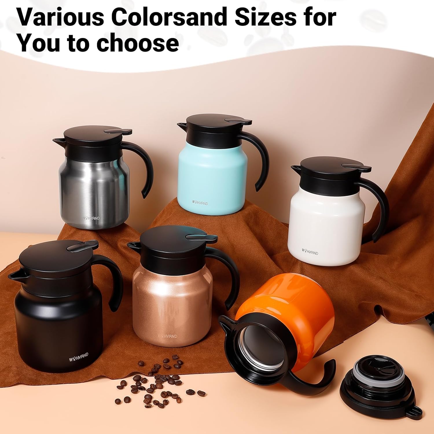 27Oz Thermal Coffee Carafes For Keeping Hot/Cold, Stainless Steel Coffee Carafe, Dustproof Insulated Water Carafe for Party/Home,Black - Image 7