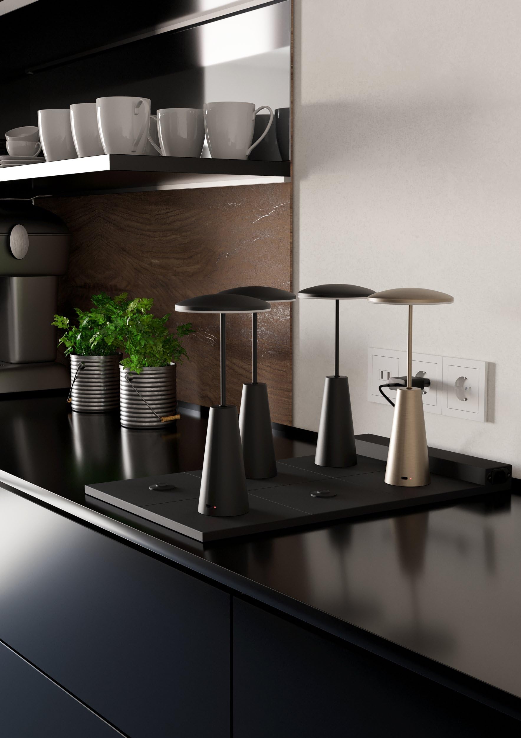EGLO Podkładka ładująca Multi Charging Pad | ładowarka USB do 6 lamp stołowych zasilanych bateriami z serii Ponente, ładowarka bezprzewodowa