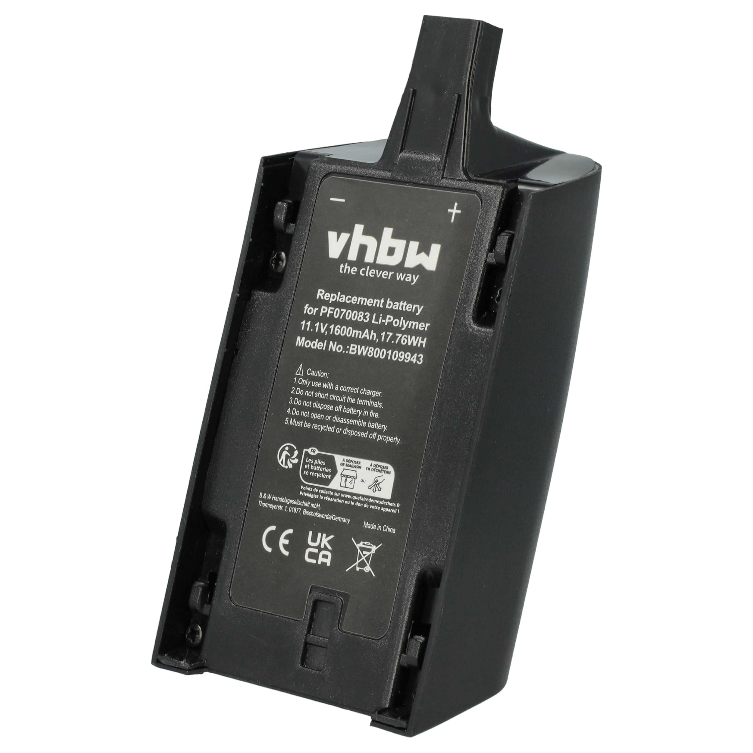 vhbw 1x Batterie Compatible avec Parrot Bebop Drone 1 Drone (1600mAh, 11,1V, Li-polymère)