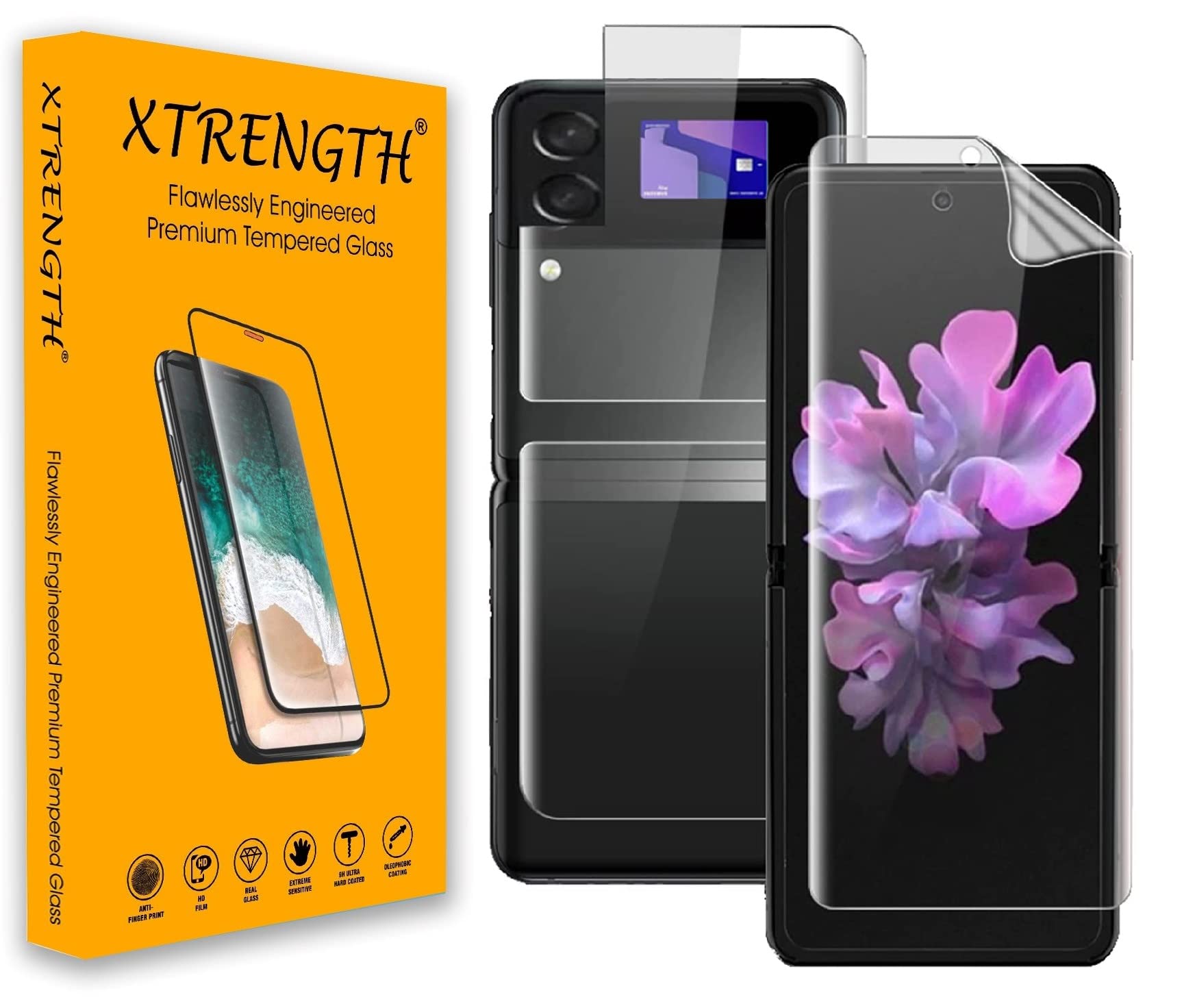 Advanced HD+ Front & Back Ultra Thin Unbreakable Screen Protector for Samsung Galaxy Z Flip 7 5G - Edge to Edge Full Mobile Coverage with Easy Installation Kit (Anti-Scratch)-image-42