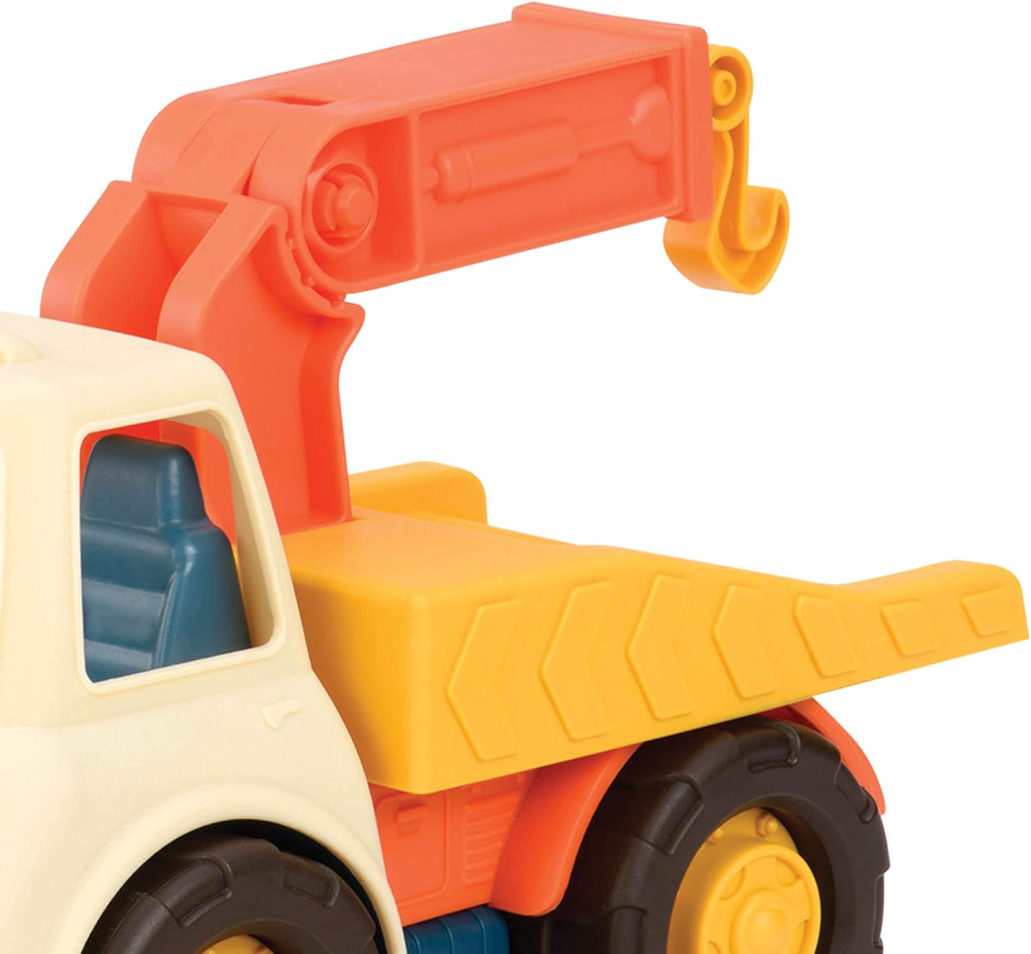 Battat – Wonder Wheels – 3 Pieces Toy Truck Set – Dump, Tow Cement– Toy Construction Vehicles – Recyclable Materials – 1 Year +, Yellow