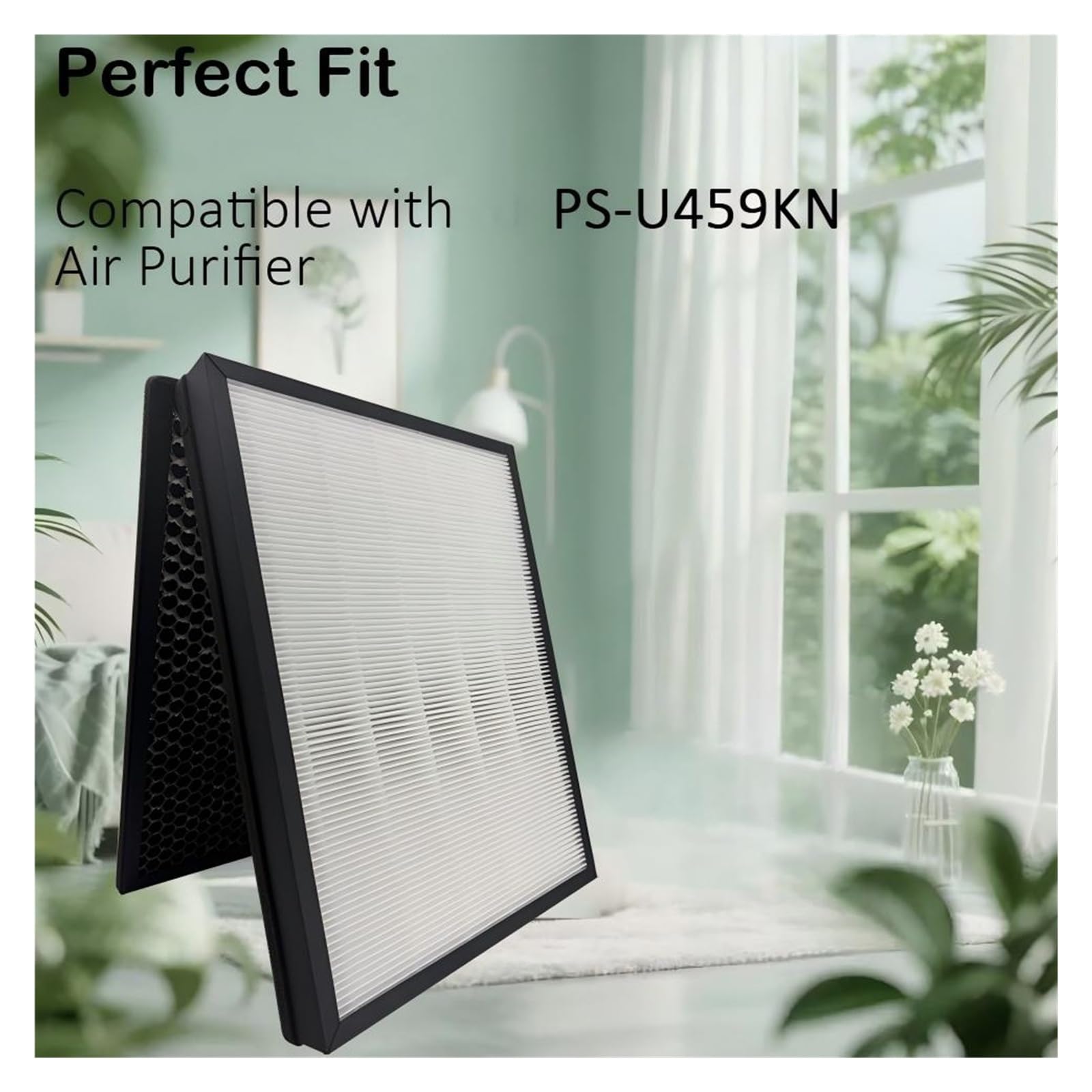 Zamienny Filtr True HEPA I Węglowy Do Oczyszczacza Powietrza Model PS-U459KN | Compatible With LG, częściami oczyszczaczy powietrza w kolorze białym i czarnym