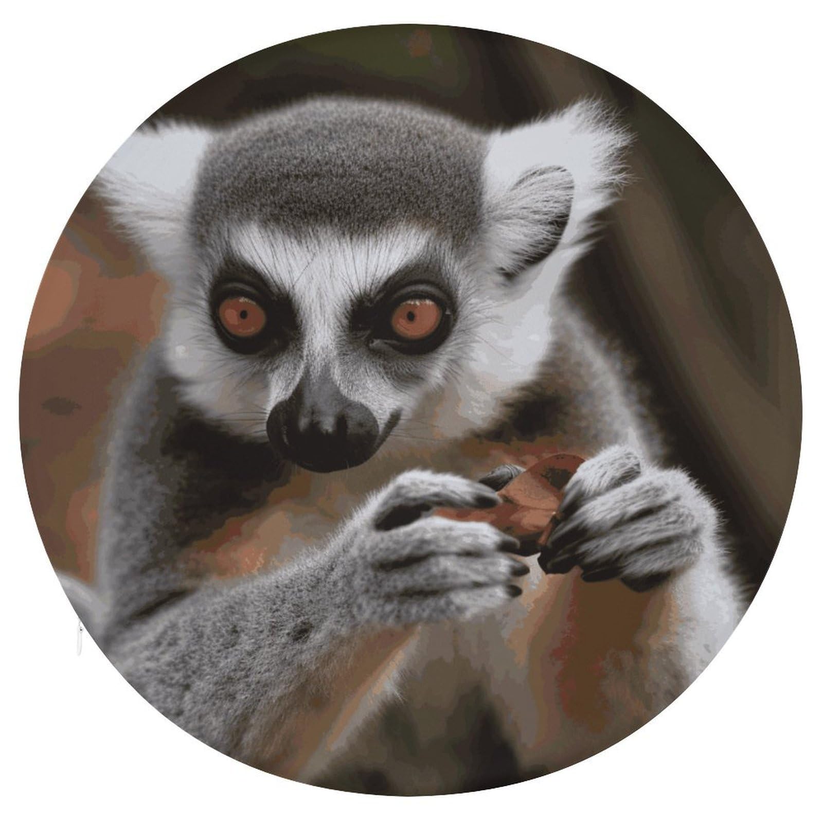 Wsoihfec Style Monkey Lemur Cute Seat Cushion Round Chair Pad